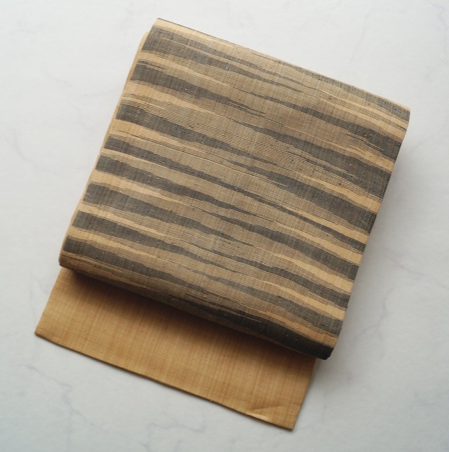 【夏なごや帯】喜如嘉芭蕉布　絣横段柄　なごや帯