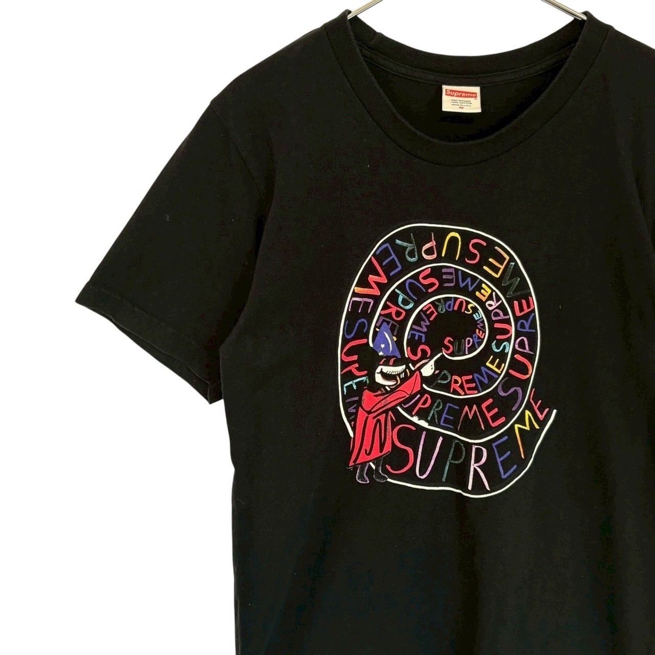 supreme シュプリーム Tシャツ M センターロゴ プリント ミッキー