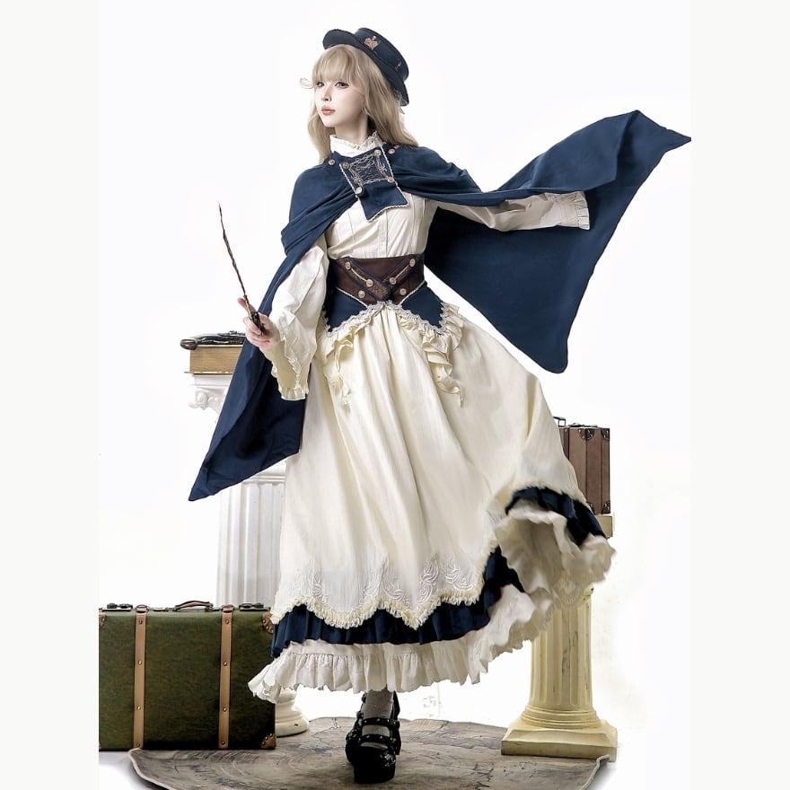 スチームパンク風 セットアップ ケープ スーツ コンカフェ衣装 コスチューム 舞台衣装