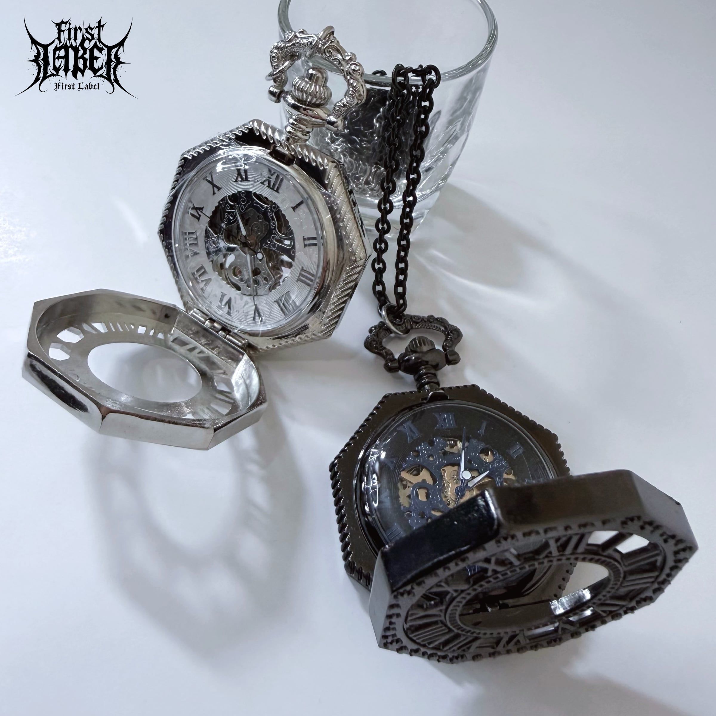 八角形手巻き式懐中時計ネックレス(2color) | First Label
