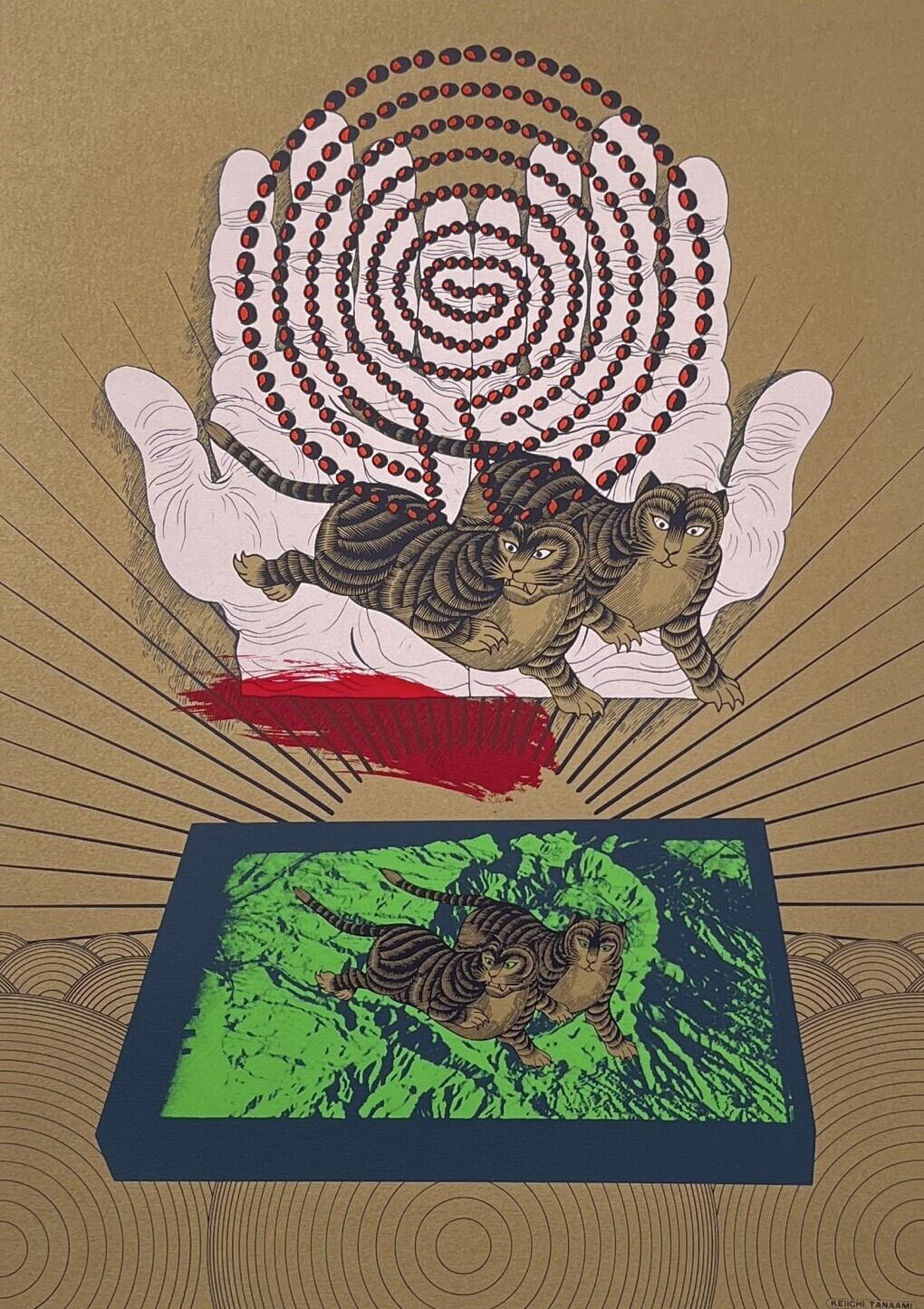 河内成幸。作品 / 木版画「雷鳴不二（Ⅲ）」シートのみ | VIVANT ART