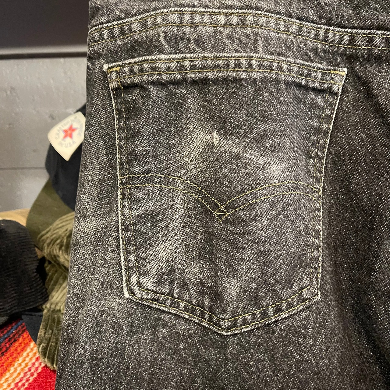 80s Levis 505 Black Denim Pants 先染め | VOSTOK