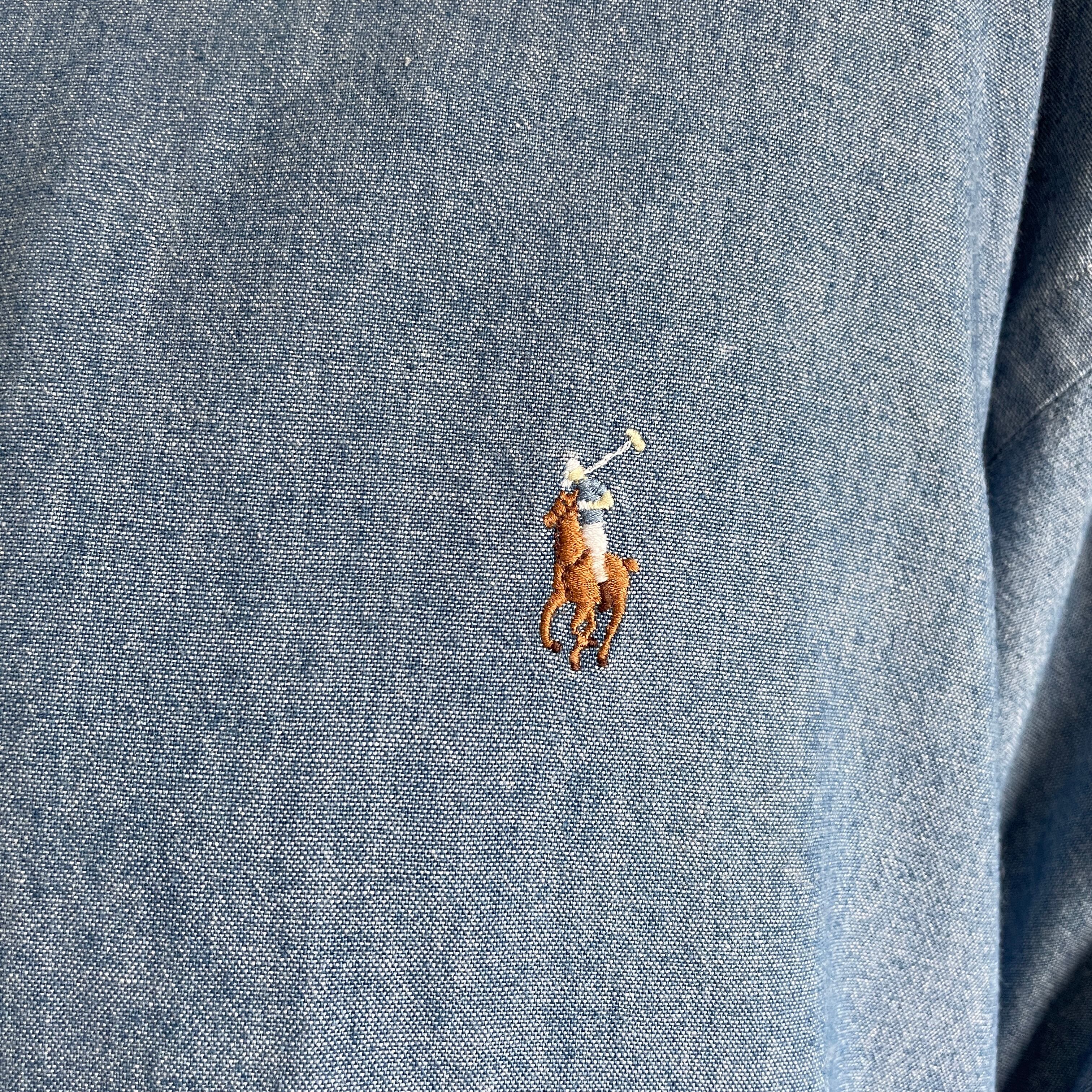90年代 Ralph Lauren ラルフローレン BLAKE シャンブレー ボタンダウン