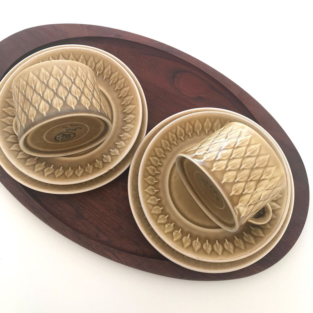 北欧/刻印2種/クイストゴーレリーフ/ケーキプレート2枚