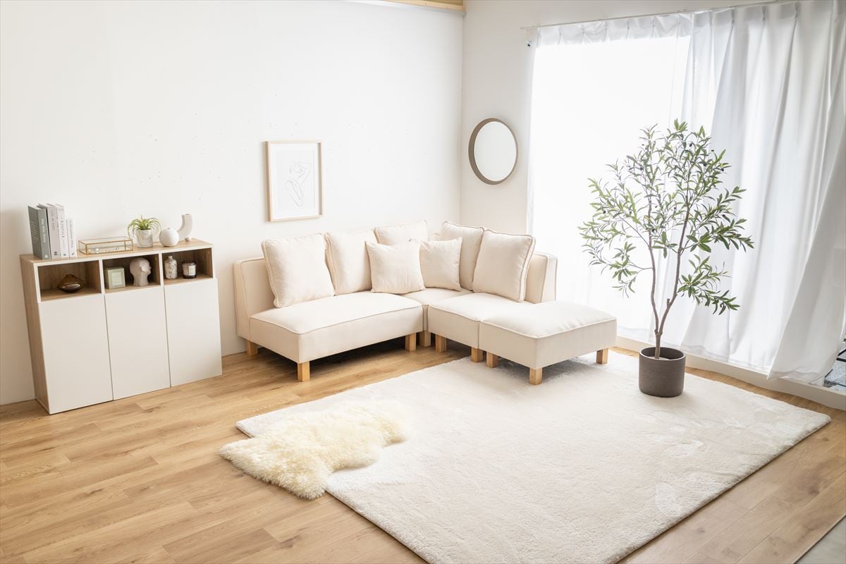 tak　カウチソファ 3人掛けカウチソファ ファブリック [幅241] | 【公式】LOWYA