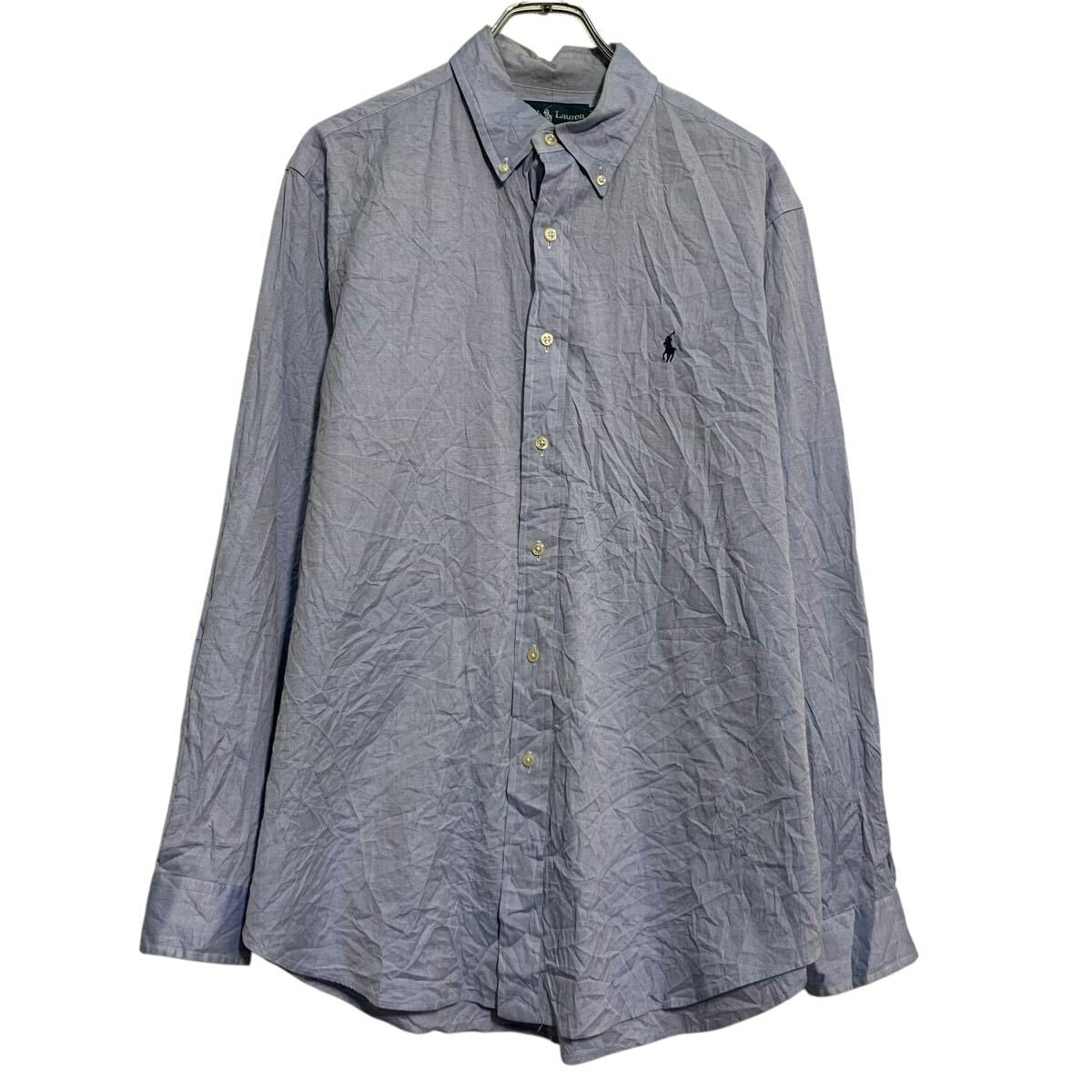 【美品】90s Ralph Lauren デニム長袖シャツ BLAIRE 古着M 90年代 Ralph Lauren ラルフローレン BLAIRE 長袖 ブラックデニム