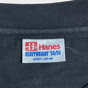 【HANES】90s 企業系 マグナムリサーチ デザートイーグル 拳銃 MAGUNAM DESERTEAGLE バックプリント ワンポイントロゴ 両面プリント Tシャツ シングルステッチ L 半袖  us古着