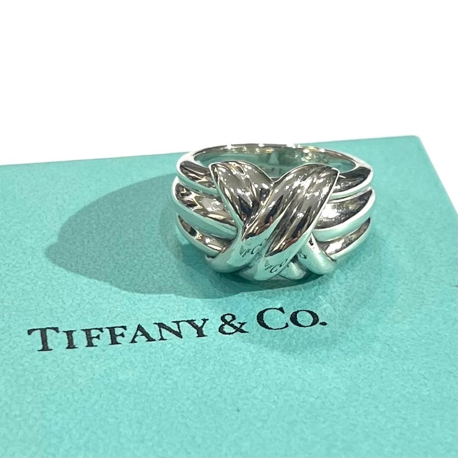 TIFFANY & CO.】2971 silver925×14K ツイストスクリューチェーン