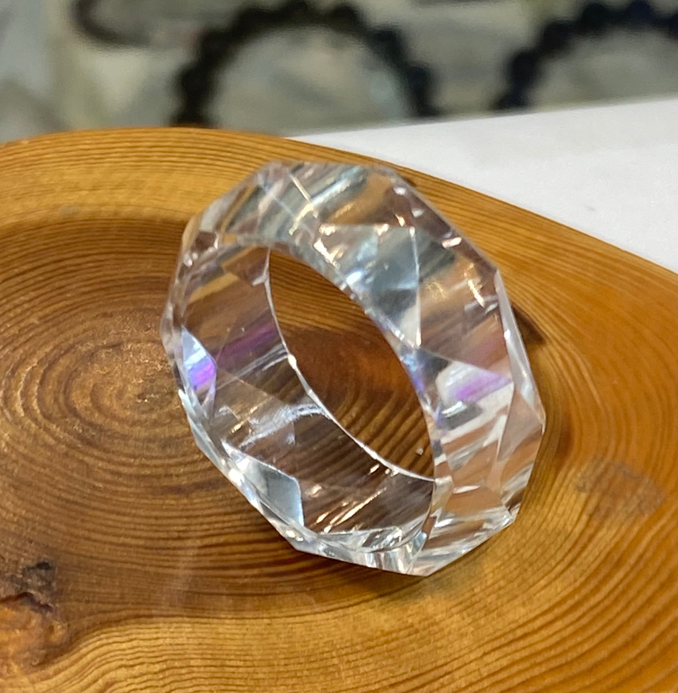厳選 ガネッシュヒマール産ヒマラヤ水晶 くりぬきリング21号 手作り