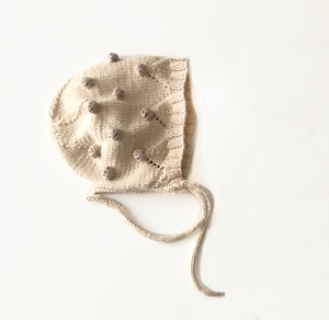 babytoly / BLOSSOM POPCORN BONNET_NATURAL×BEIGE