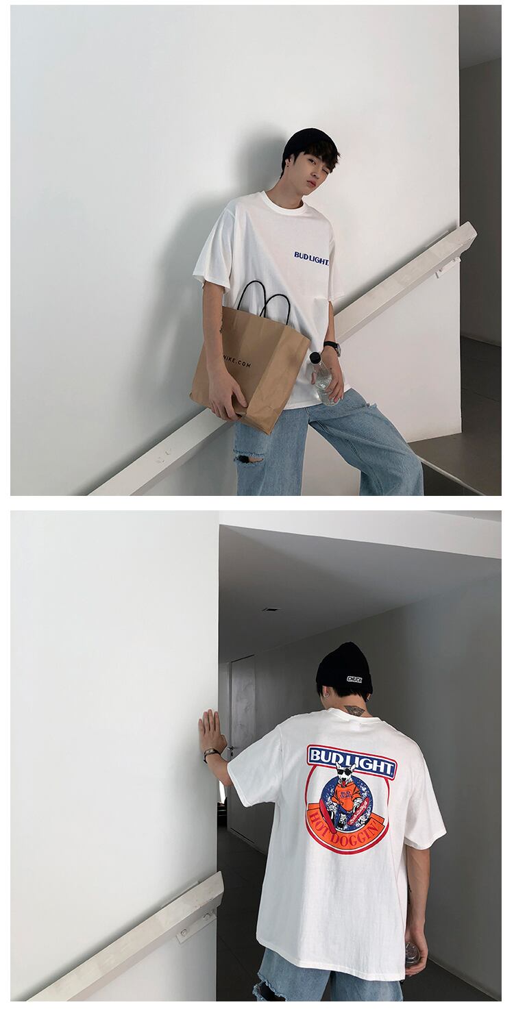 全2色 Tシャツ カットソー プリント カジュアル シンプル