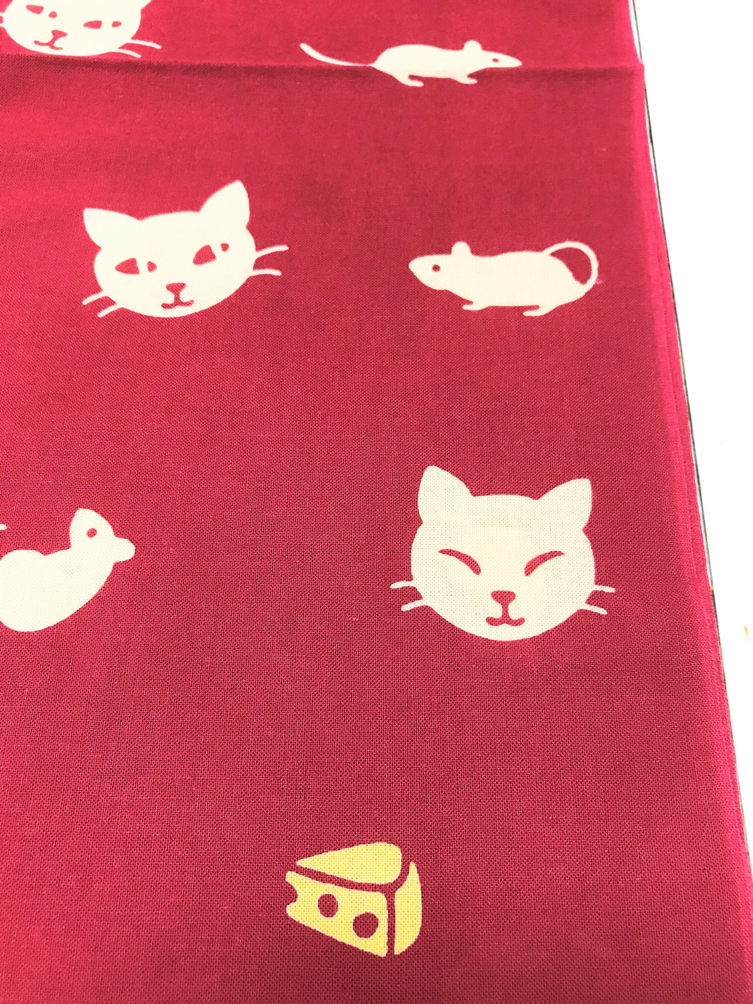 手ぬぐい・猫と鼠