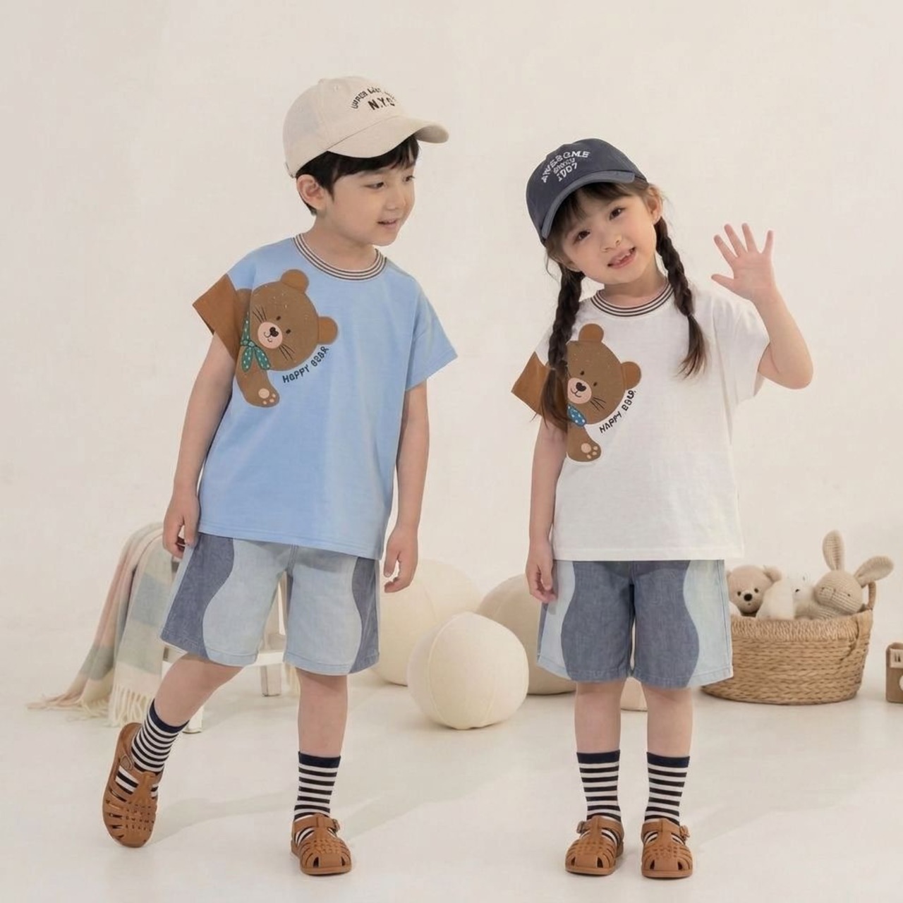 [Orangemom] Happy Bear Shirt (13/15) / [오렌지맘] 해피곰티셔츠 (13/15)