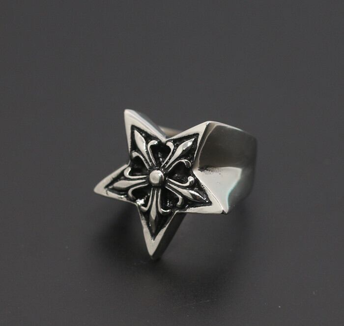 スターリング 指輪 星 五角星リング 