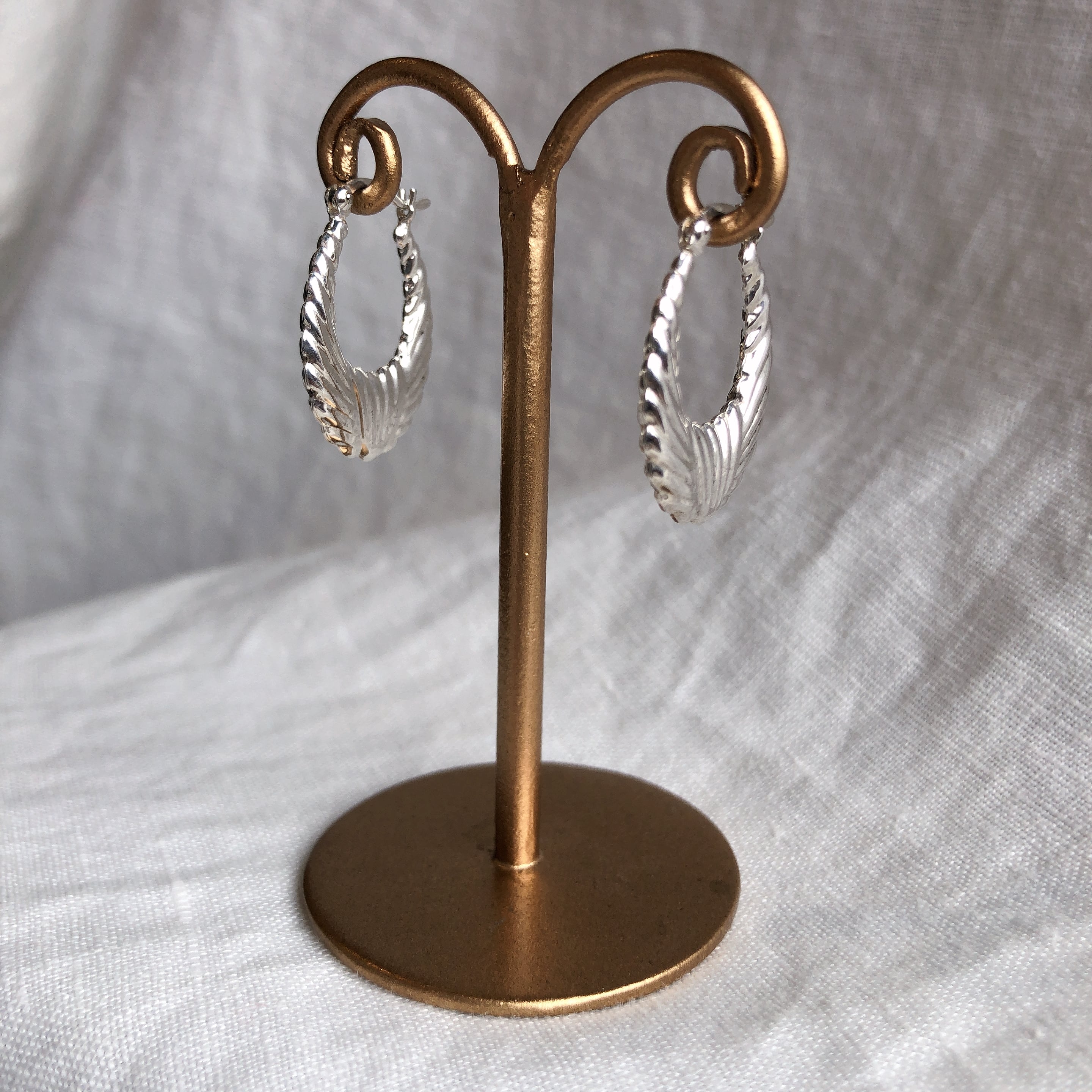 VINTAGE ヴィンテージ アクセサリー SILVER925 デザインピアス ヴィンテージシルバーデザインフープピアス①vintagesilver925