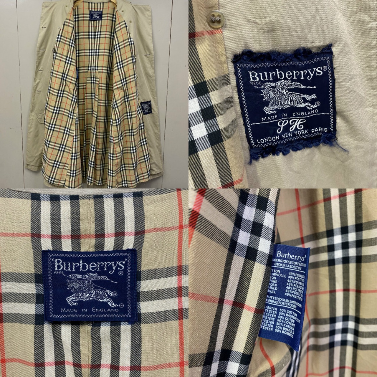 ビンテージ 英国製 Burberry 