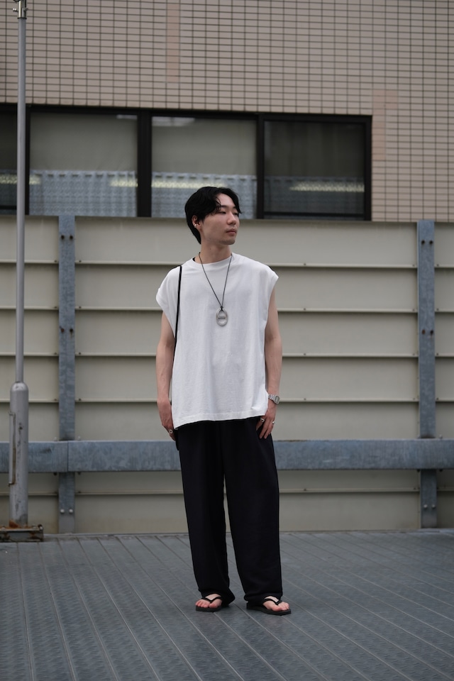 Utah/"Giorgio Sant'Angelo" 3-tuck linen trousers