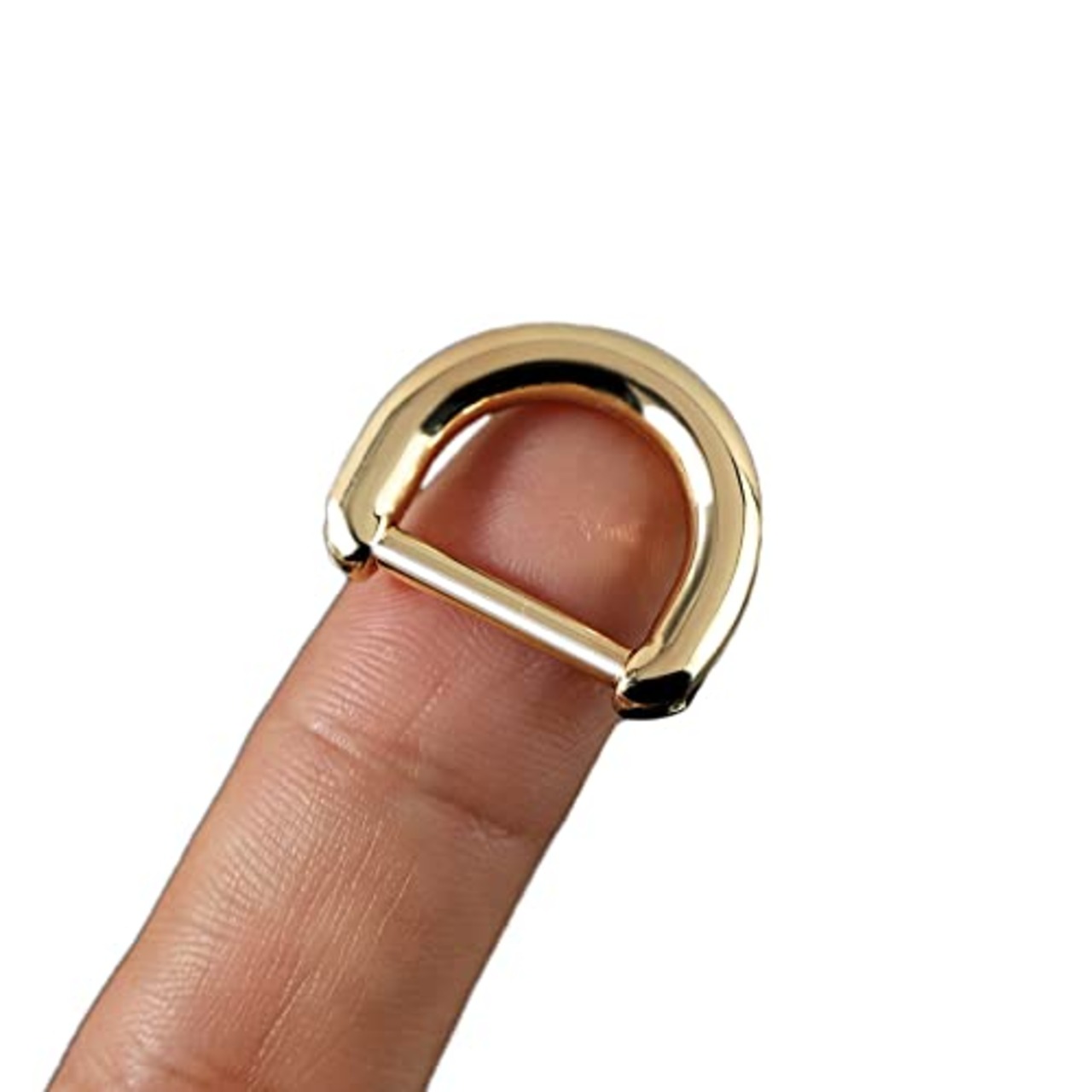 Dリング Dカン キーホルダー パーツ 金具 ネジ式 C字型 調整 亜鉛合金 半円形 交換用 財布 DIYアクセサリー (2個, ゴールド)