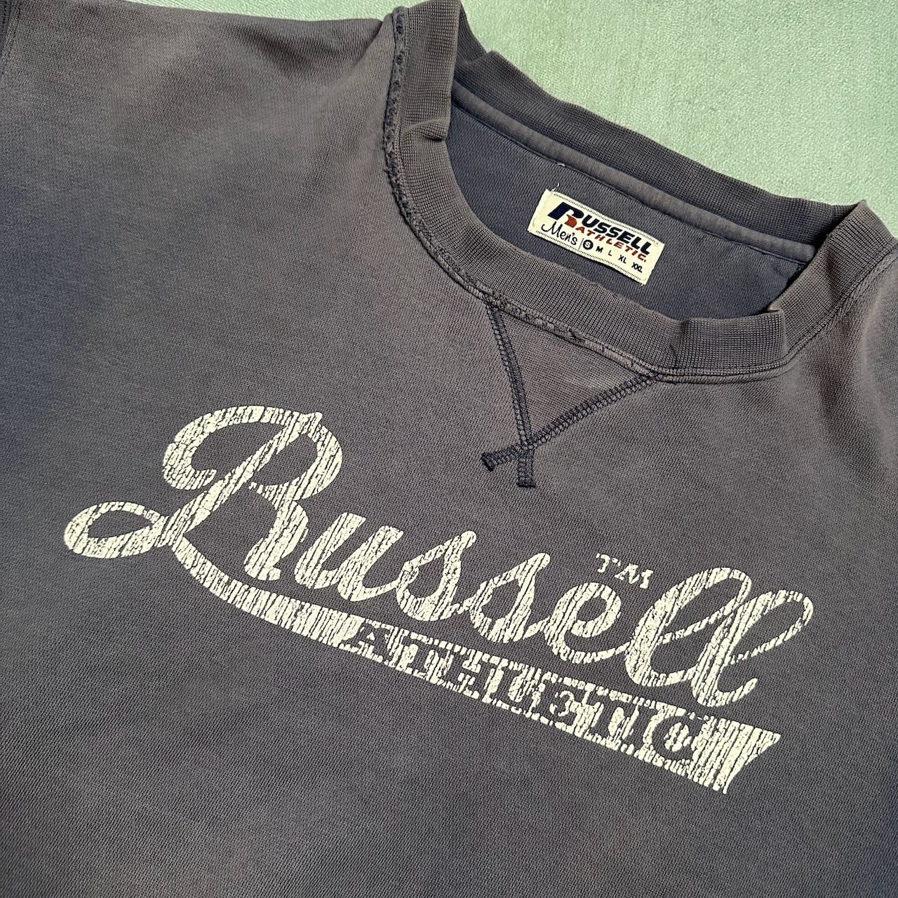 90s~ RUSSELL 鬼フェード ダメージ ラッセル スウェット