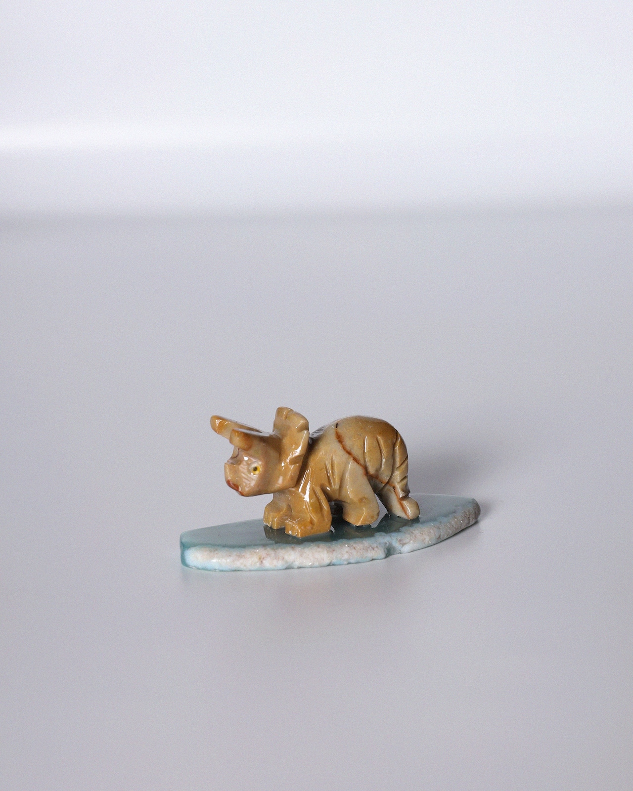 Carved Stone / Triceratops Object - 7