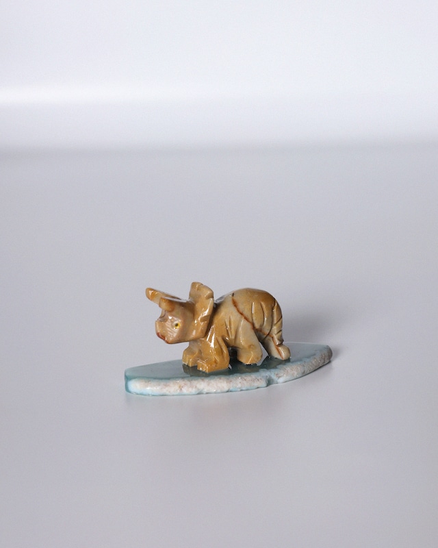 Carved Stone / Triceratops Object - 7