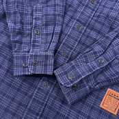 90s TOMMY JEANS トミーヒルフィガー チェック BD ボタンダウン ピケ 長袖シャツ L/G /ブルー メンズ ビンテージ