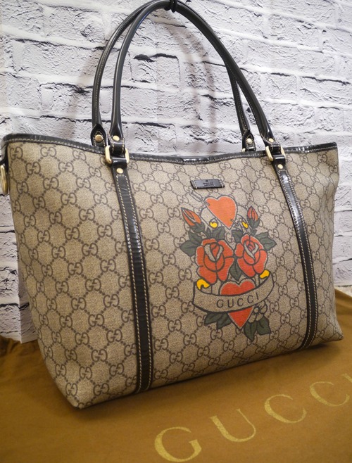 限定◆GUCCI グッチ JOYコレクション GGスプリーム 花柄プリント A4対応 トート ハンド バッグ◆ JOYコレクションから希少なトートモデル♪