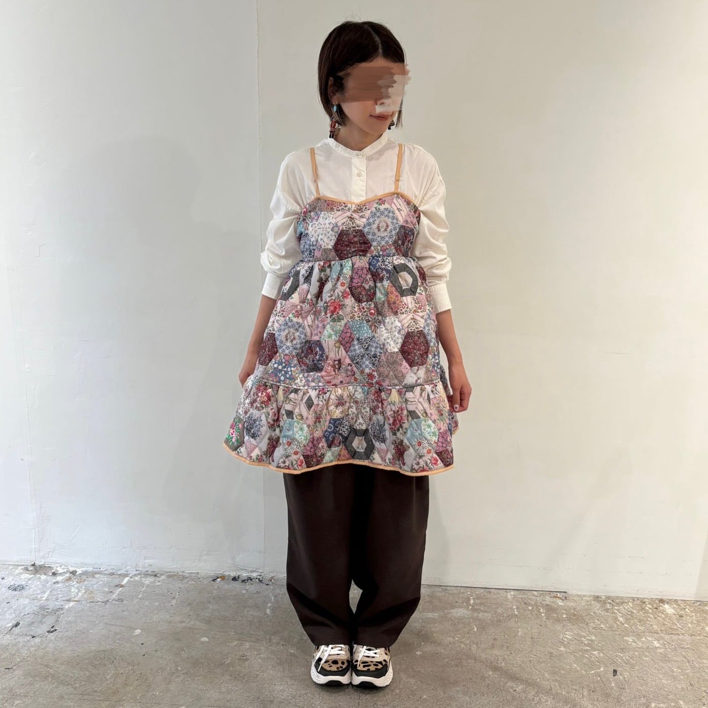 パッチワークプリントワンピース | tamaobazaaar