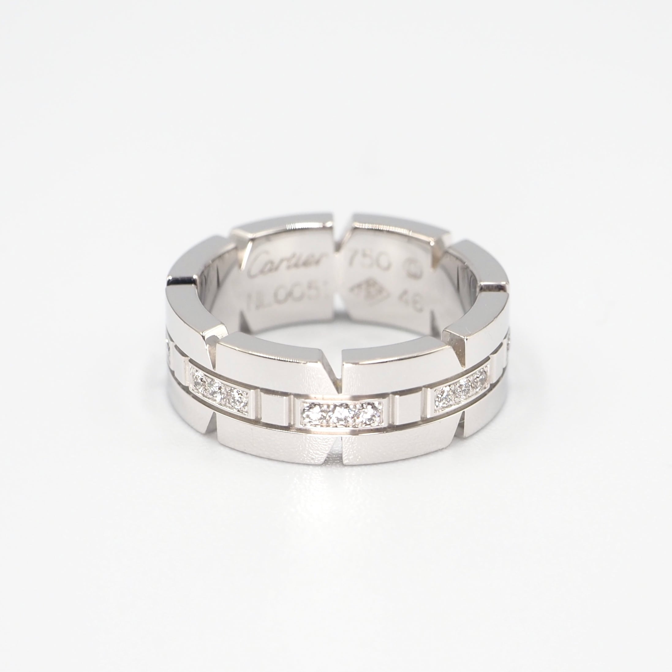 Tiffany&Co. 約10号 1837 スモール ダブルロック リング シルバー925