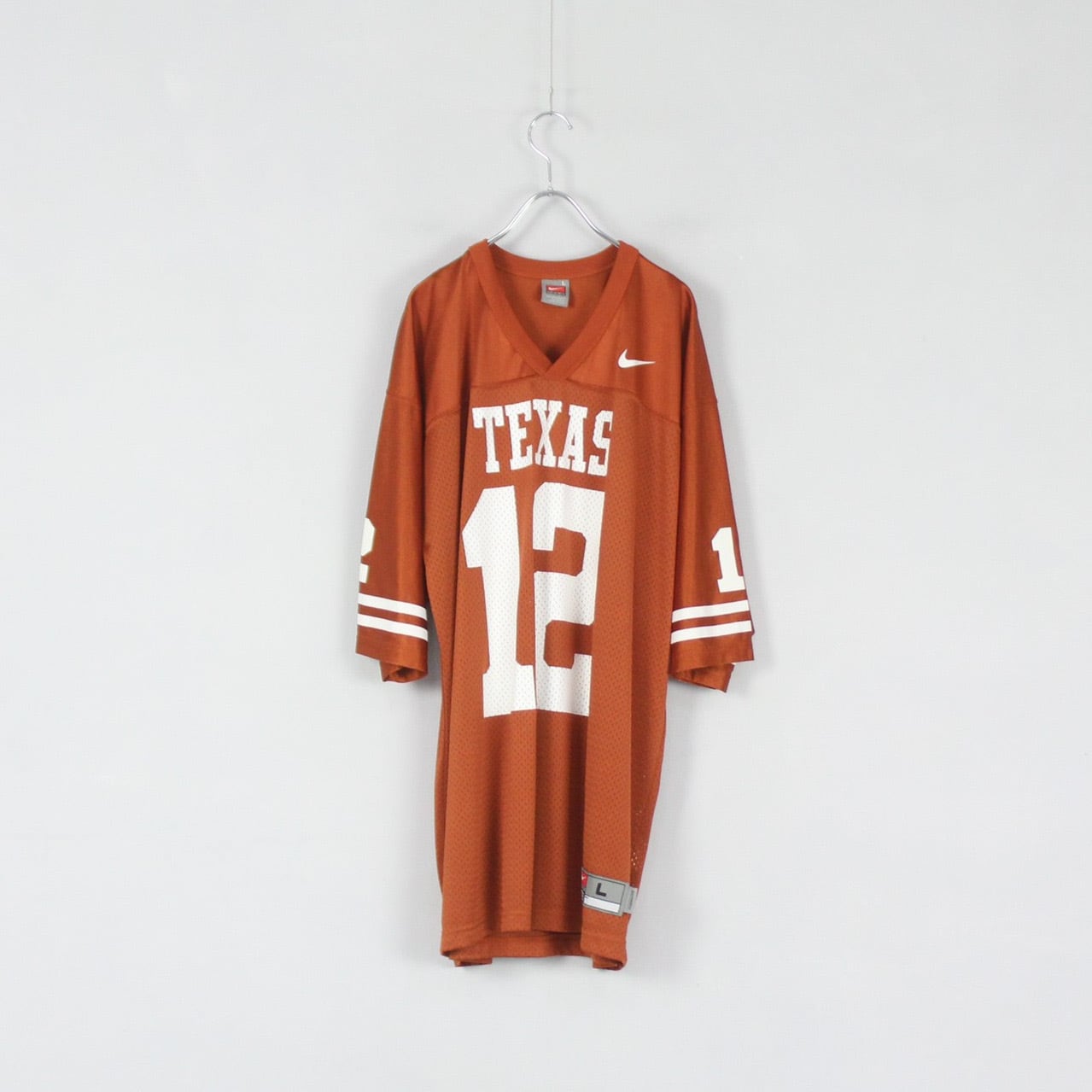 NIKE S/S ダークオレンジ TEXAS ナンバリングゲームシャツ【FF-5756】 | cv