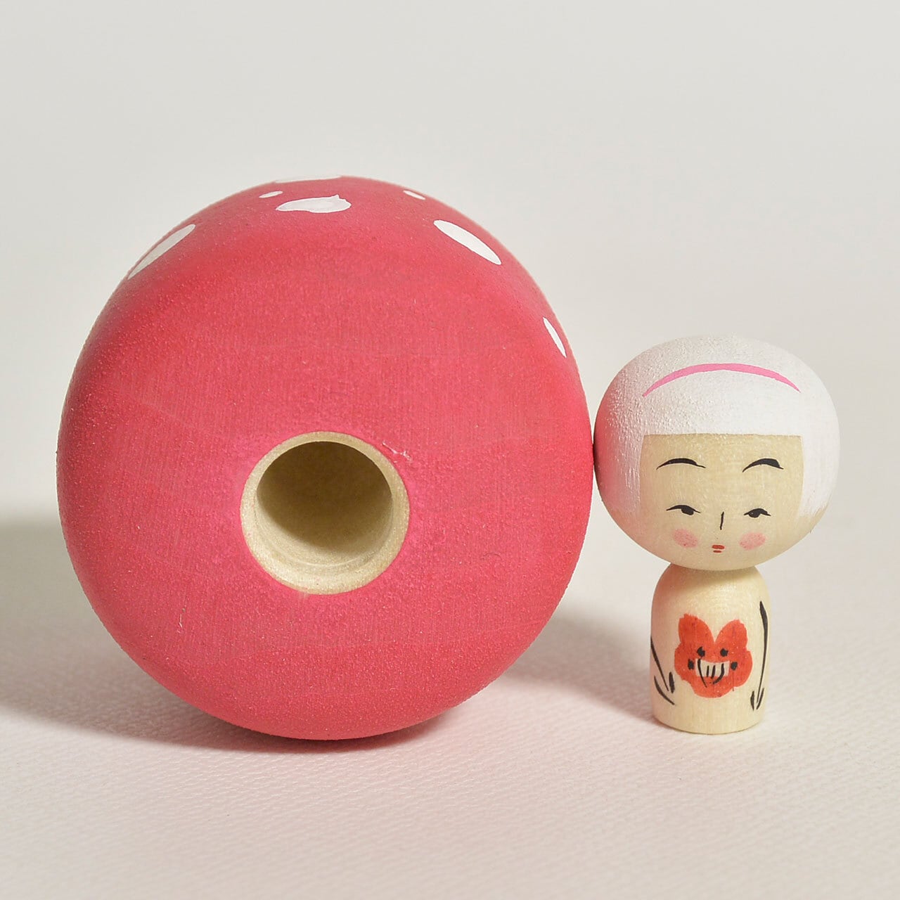 ドットちゃんえじここけし 約1.5寸 約4.5cm 鈴木明 工人（作並系