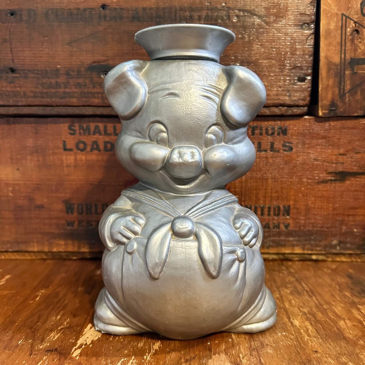 1960s–70s アメリカ ヴィンテージ ブタ 貯金箱 アドバタイジング ARVADA STATE BANK Pig Coin Bank D-635