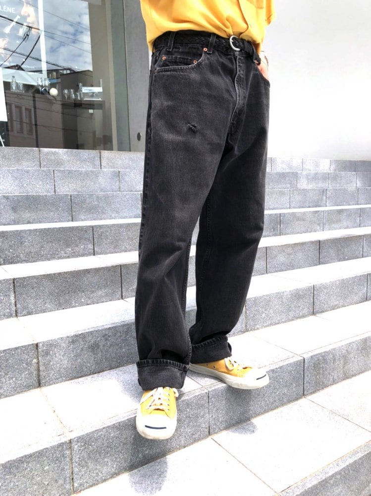 Levis 550 Black [Levis 550] Vintage Black Denim Pants | beruf