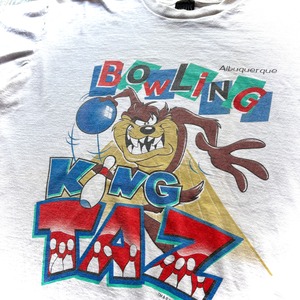 00's  Tasmanian Devil INK Print Boring Pattern T-Shirt Single Stitch Sleeve  SHERRY'S BEST  Body / Size　XX-LARGE