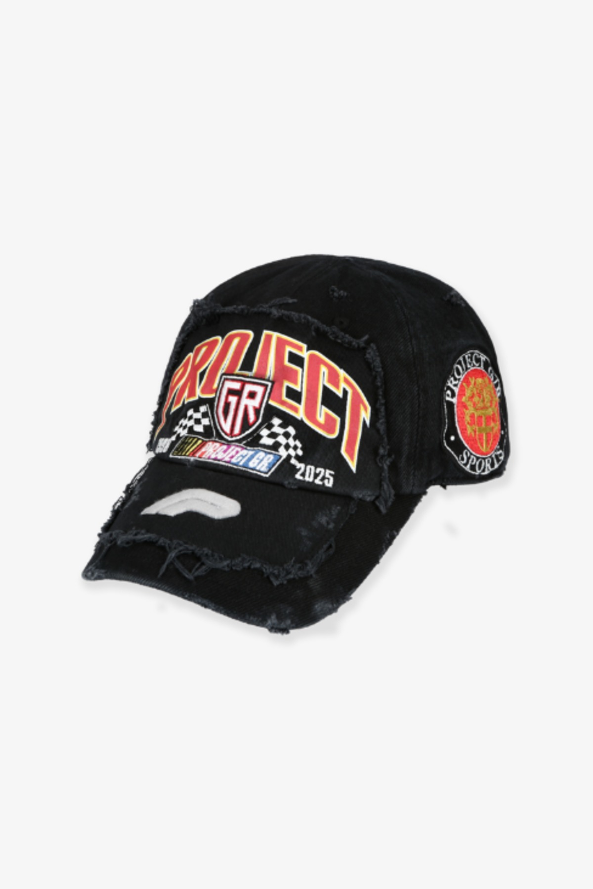 PROJECT G/R] UPCYCLED RACING CAP - WASHED BLACK 正規品 韓国