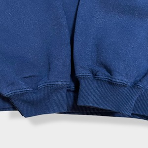 【GILDAN】プリント スウェット パーカー フーディー hoodie プルオーバー XL ビッグシルエット ネイビー HEAVYWEIGHT ヘビーウェイト 太アーム us古着