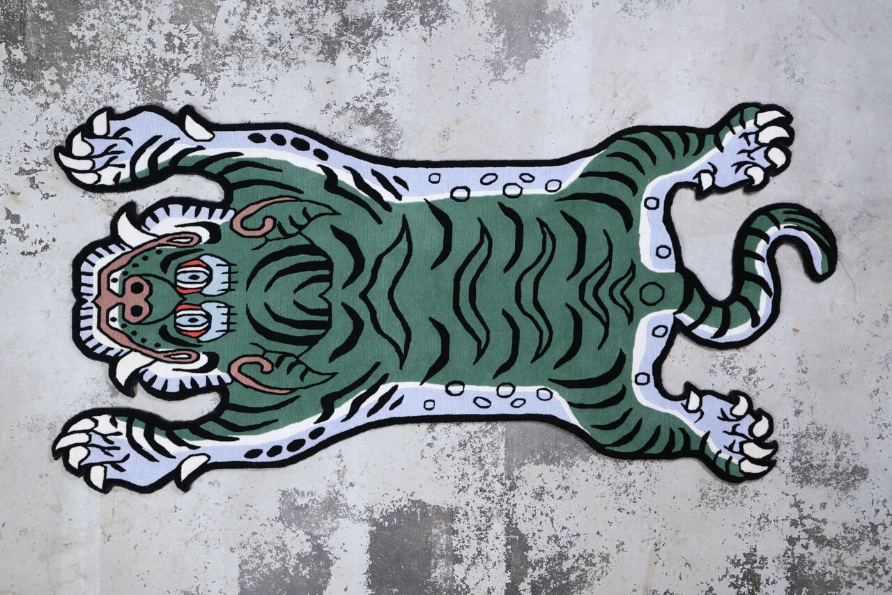 Tibetan Tiger Rug 《Lサイズ•ウール・オリジナル2・フォレスト