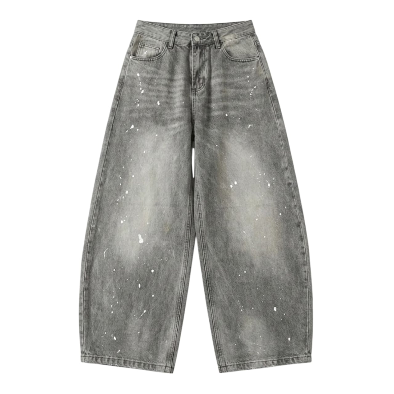 Ink wash gray wide leg denim pants 0013