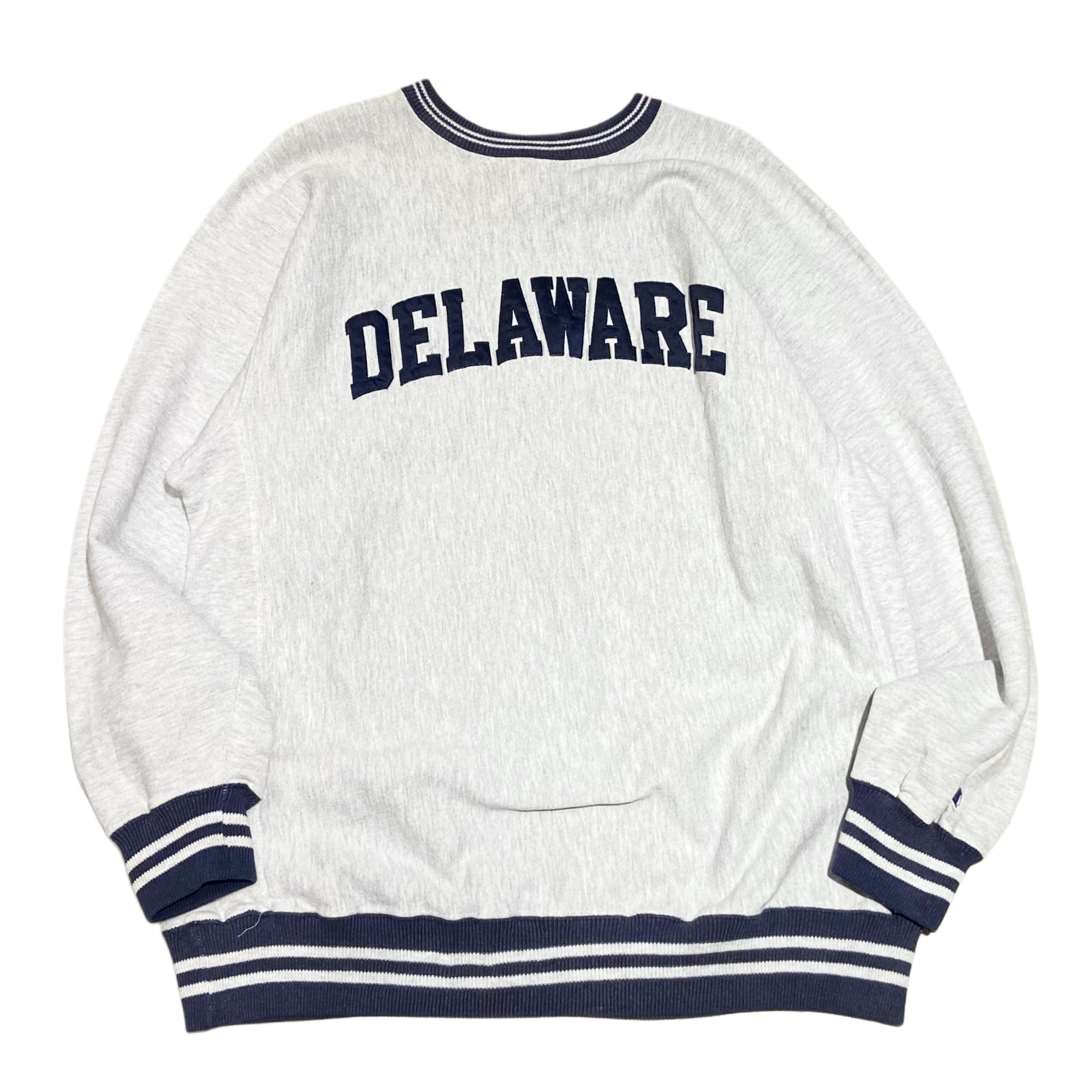 90s チャンピオン Champion リバースウィーブ DELAWARE ワッペン 刺繍