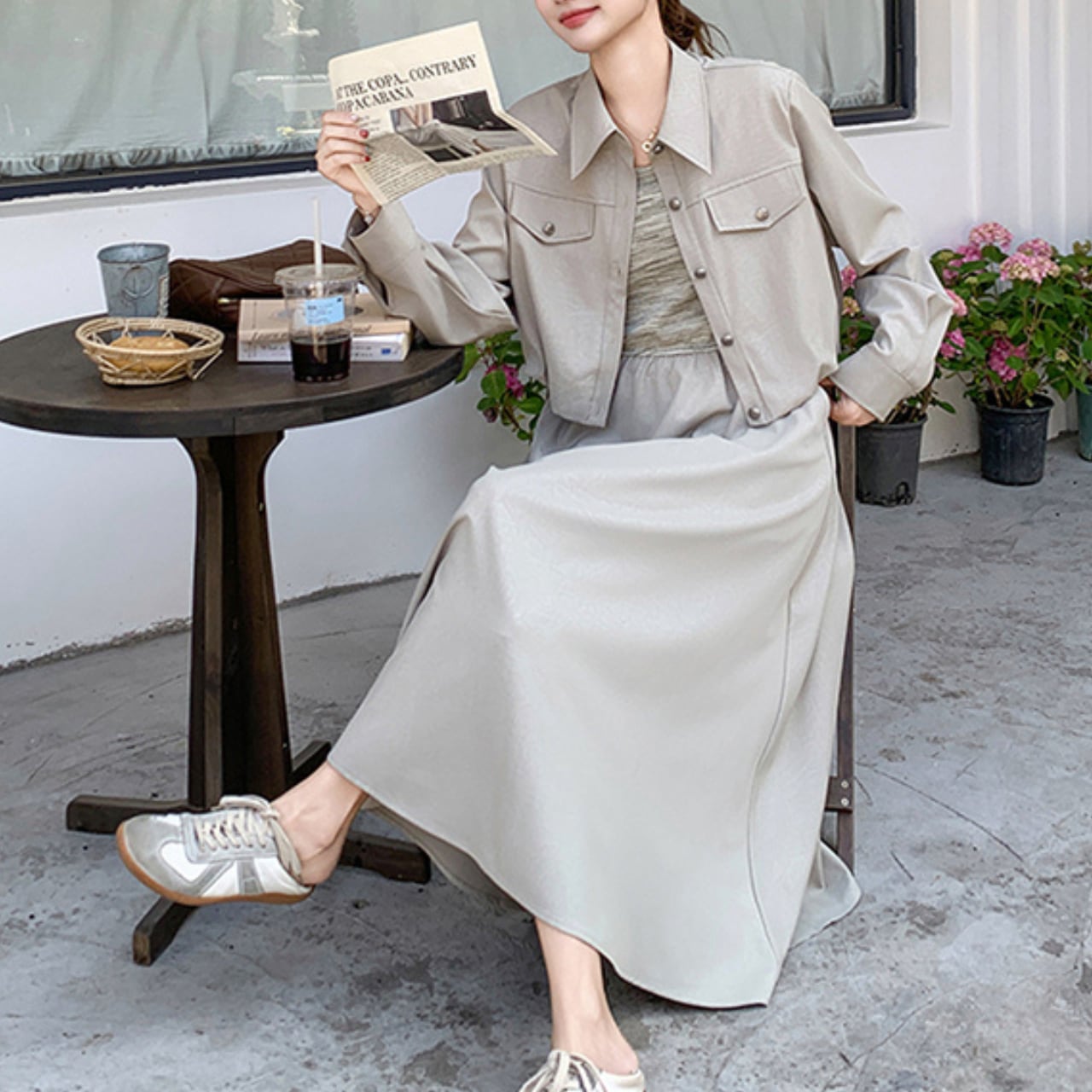 Short jacket & dress set S643