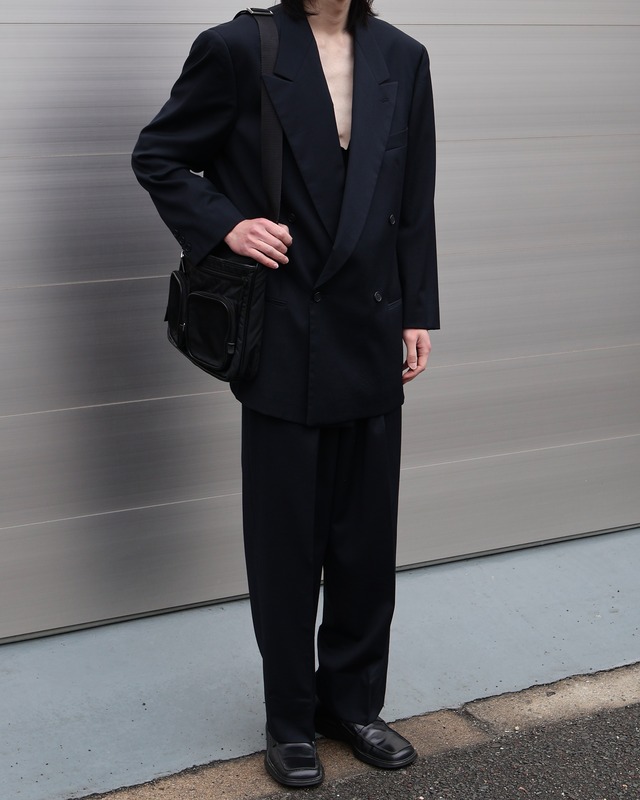 【GIORGIO ARMANI】2-pleat wide slacks <set-up>