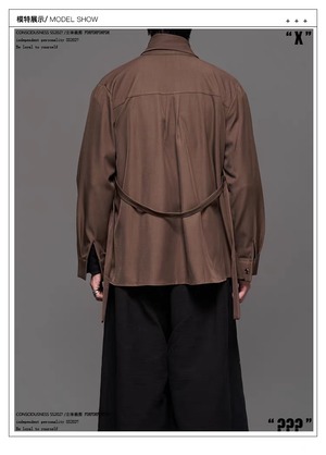 RFDRFD 26SS ミドル丈オープンカラーシャツローブ