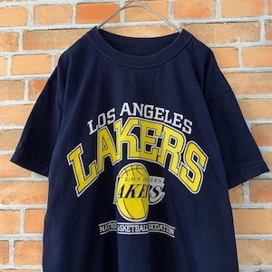 【NBA】ロサンゼルス レイカーズ Tシャツ Lakers アメリカ古着 S相当