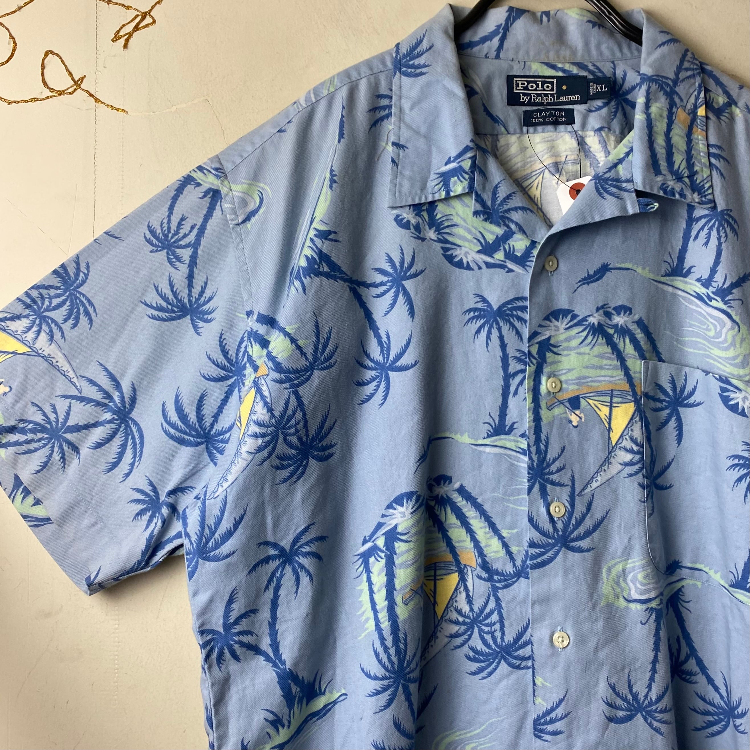 vintage POLO by RALPH LAUREN open collar cotton hawaiian shirt “CLAYTON” | NOIR ONLINE powered by BASE