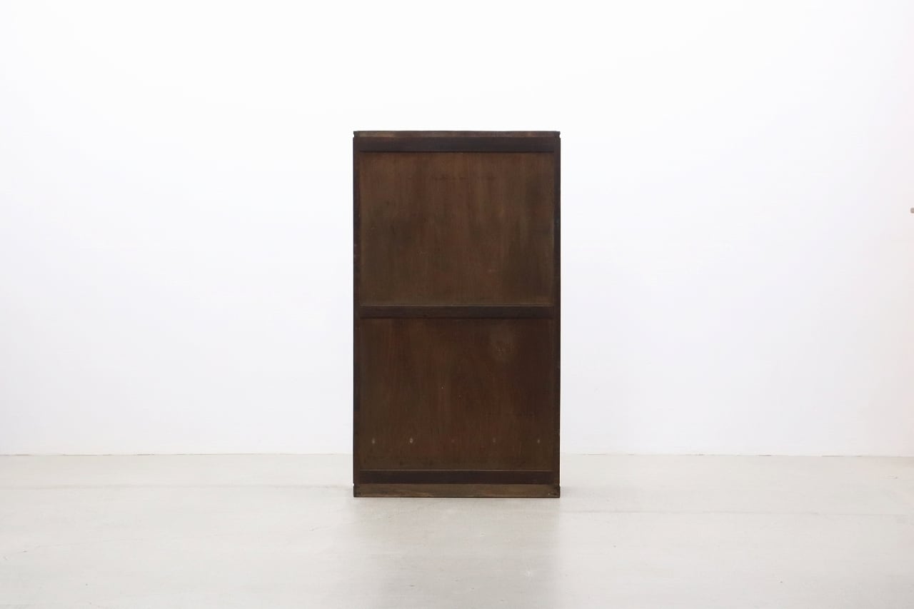 沼津店】レトロ ガラス キャビネット ダイヤガラス 食器棚 書棚 本棚