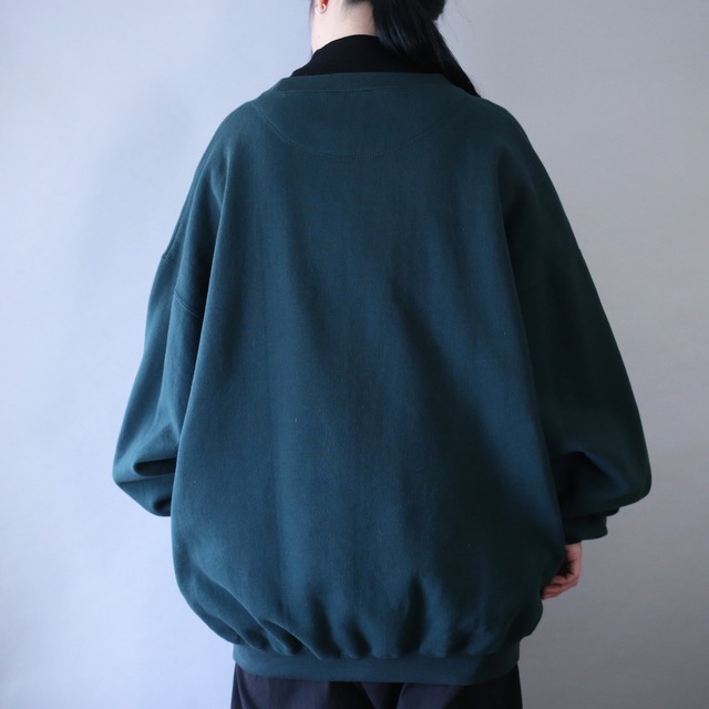 "刺繍×鷲" good coloring design XXL over silhouette sweat