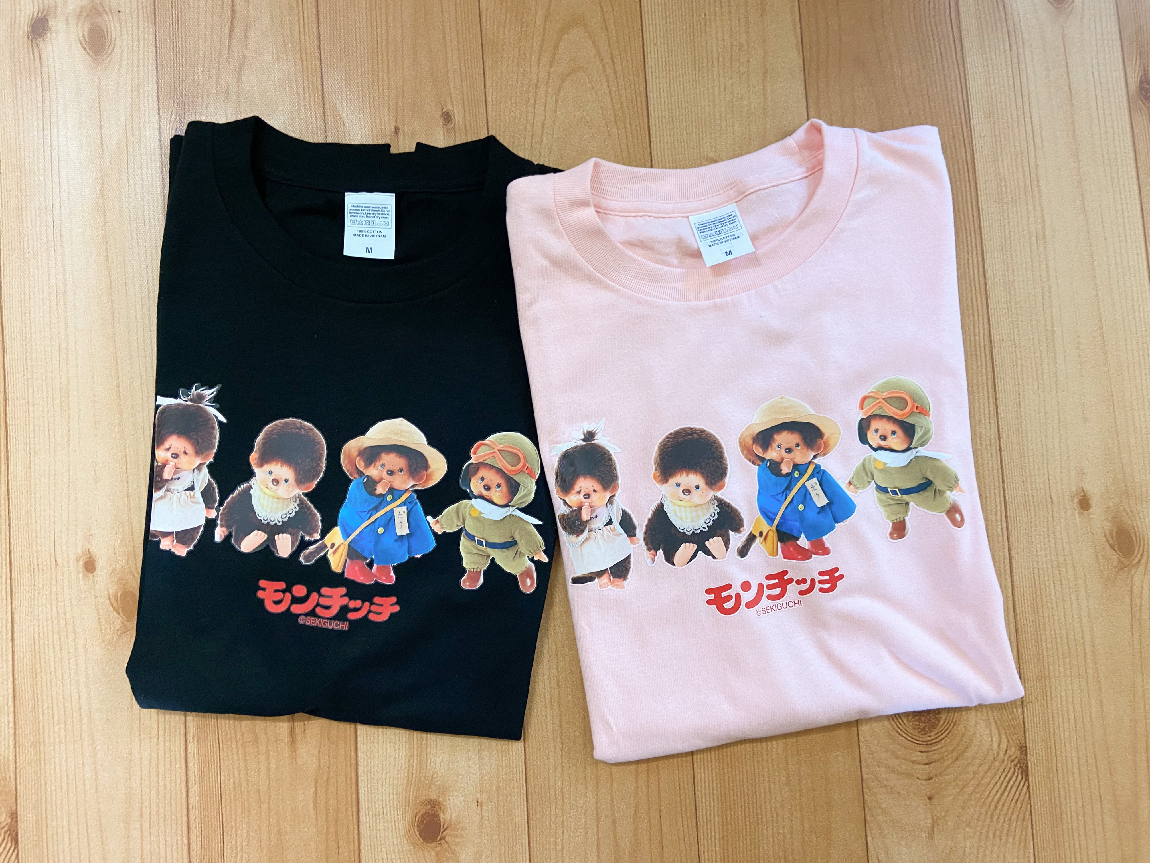 モンチッチ レトロフォト Tシャツ パネル ブラック | burly