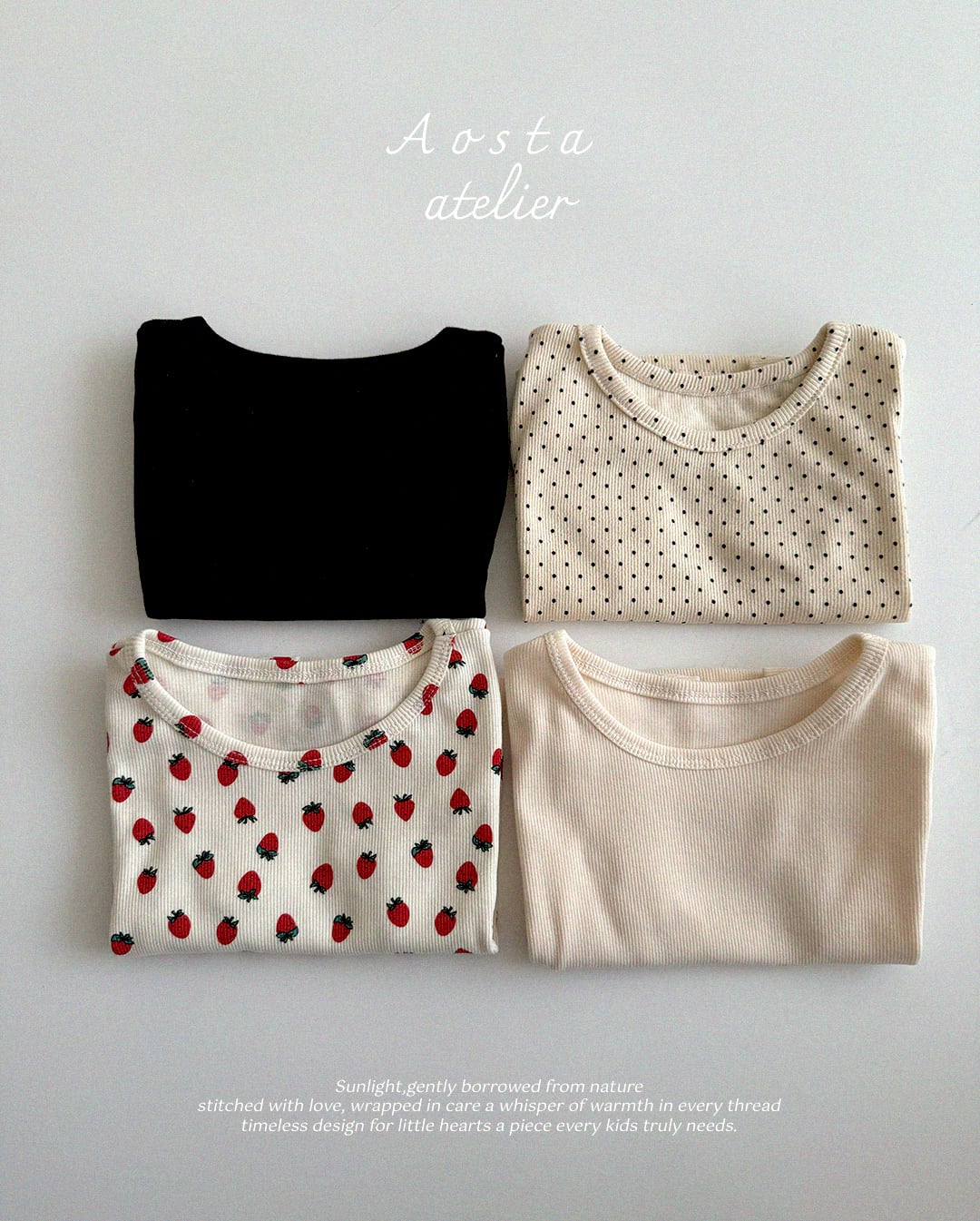 【即納】aosta リブTシャツ