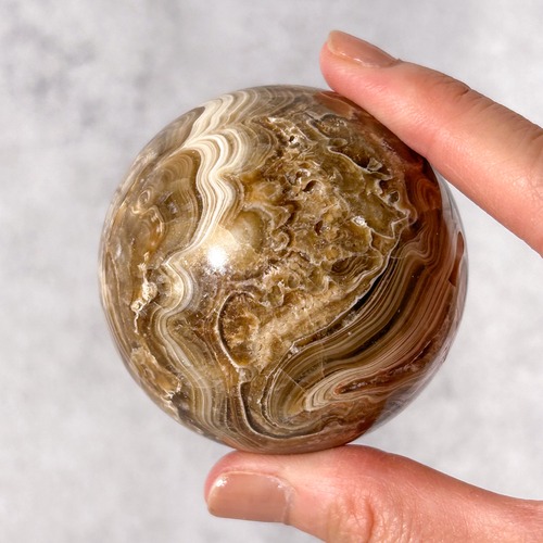 チョコレートカルサイト スフィア ＊ Amber Calcite ＊ 天然石