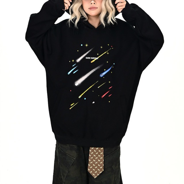 shooting star design hoodie　シューティングスターデザインフーディー　J1337